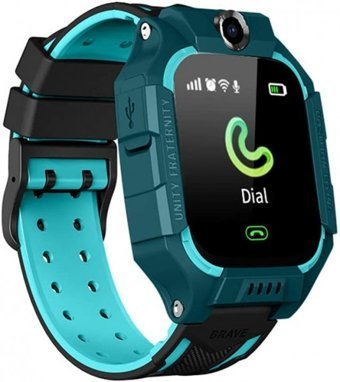 Divex Divex NLN-Q19 GPS Su Geçirmez 51.57 mm TPU Kordon Kare Kameralı Çocuk Akıllı Saat Yeşil