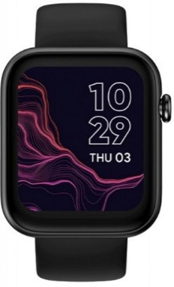 Ticwatch GTH 2 Su Geçirmez 44.5 mm TPU Kordon Kare Unisex Akıllı Saat Siyah