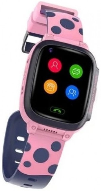 Kallow Z95 GPS Su Geçirmez Silikon Kordon Kare Kameralı Çocuk Akıllı Saat Pembe