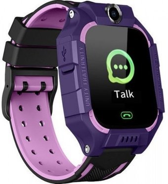 Kallow Z10 GPS Silikon Kordon Kare Kameralı Sim Kartlı Çocuk Akıllı Saat Mor