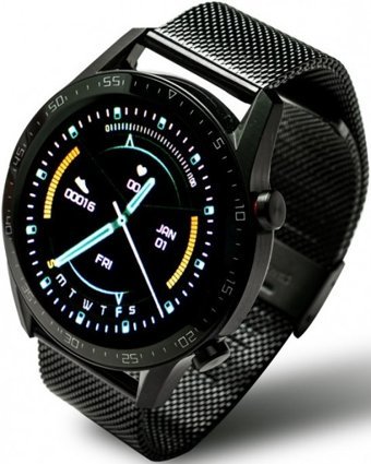 Osse OSW027 Metal Örgü Kordon Daire Unisex Akıllı Saat Siyah