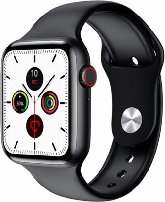 Tonny West W26 Su Geçirmez 44 mm Silikon Kordon Kare Unisex Akıllı Saat Siyah