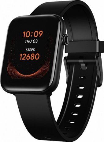 Ticwatch GTH RTOS Su Geçirmez 43.2 mm TPU Kordon Kare Unisex Akıllı Saat Siyah