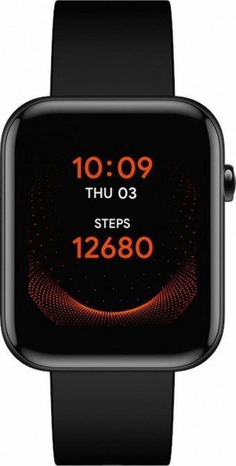 Ticwatch GTH RTOS Su Geçirmez 43.2 mm TPU Kordon Kare Unisex Akıllı Saat Siyah
