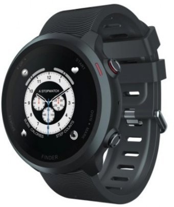 Quark QSM-112-1A Silikon Kordon Daire Tansiyon Ölçen Unisex Akıllı Saat Siyah