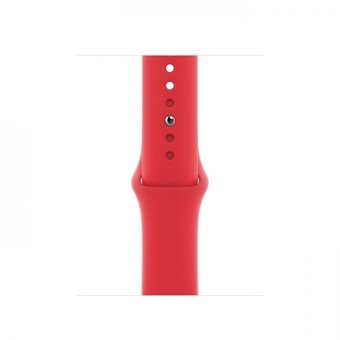 Apple Watch Series 6 Apple Uyumlu WatchOS Su Geçirmez 40 mm Silikon Kordon Kare Unisex Akıllı Saat Kırmızı
