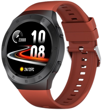 Robor GT3 Su Geçirmez 52.6 mm Silikon Kordon Daire Tansiyon Ölçen Unisex Akıllı Saat Turuncu