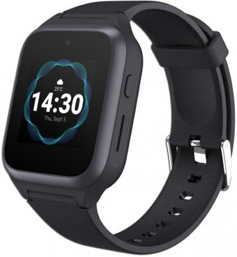 TCL Alcatel Movetime MT40S GPS 45 mm Silikon Kordon Kare Kameralı Sim Kartlı Çocuk Akıllı Saat Siyah