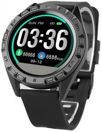 MF Product Wear 0258 Silikon Kordon Daire Unisex Akıllı Saat Siyah