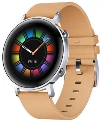 Huawei Watch GT 2 Classic Huawei LiteOS Su Geçirmez 41.8 mm Deri Kordon Daire Unisex Akıllı Saat Açık Kahverengi
