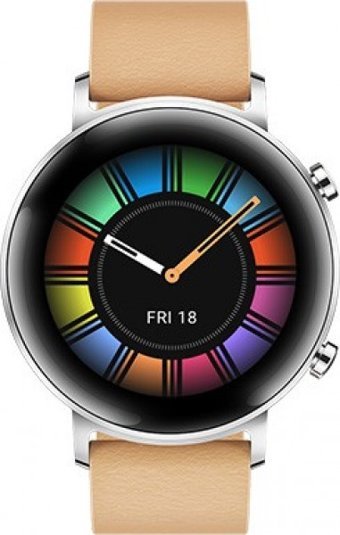 Huawei Watch GT 2 Classic Huawei LiteOS Su Geçirmez 41.8 mm Deri Kordon Daire Unisex Akıllı Saat Açık Kahverengi