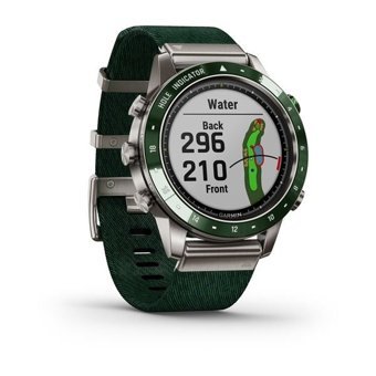 Garmin MARQ Golfer (010-02394-00) Su Geçirmez 46 mm Naylon Kordon Daire Unisex Akıllı Saat Yeşil