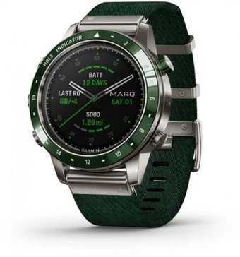 Garmin MARQ Golfer (010-02394-00) Su Geçirmez 46 mm Naylon Kordon Daire Unisex Akıllı Saat Yeşil