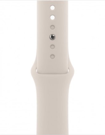Apple Watch Series 9 Apple Uyumlu WatchOS Su Geçirmez 41 mm Fluoro Elastomer Kauçuk Kordon Kare Unisex Akıllı Saat Krem