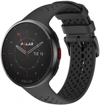 Polar Pacer Pro 45 mm Silikon Kordon Daire Unisex Akıllı Saat Siyah