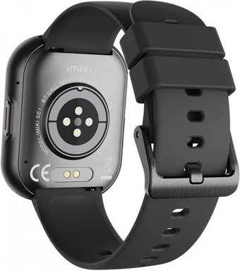 Imiki SE1 Su Geçirmez 48.3 mm Silikon Kordon Kare Unisex Akıllı Saat Siyah