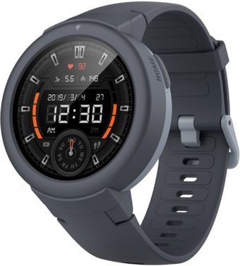 Amazfit Verge Lite Su Geçirmez 43 mm Silikon Kordon Daire Unisex Akıllı Saat Gri