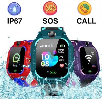 Zmsmart ZMQ19 GPS Su Geçirmez 51.57 mm TPU Kordon Kare Kameralı Çocuk Akıllı Saat Yeşil