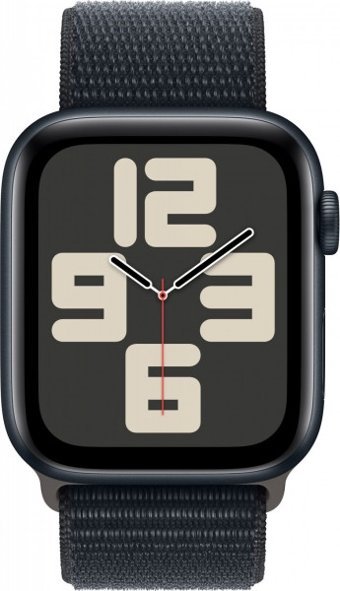Apple Watch SE 2 2023 Cellular Apple Uyumlu WatchOS Su Geçirmez 44 mm Örgü Kordon Kare Unisex Sim Kartlı Akıllı Saat Siyah