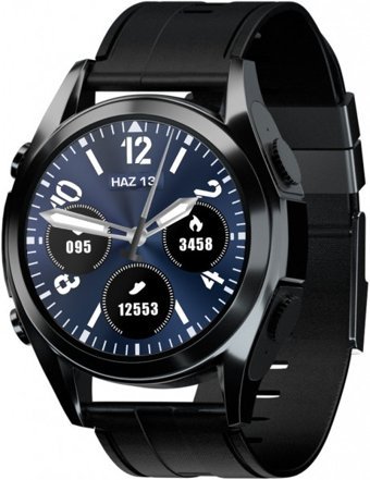 Soultech Soulwatch Platinum (SW001S) Su Geçirmez Silikon Kordon Daire Tansiyon Ölçen Unisex Akıllı Saat Siyah