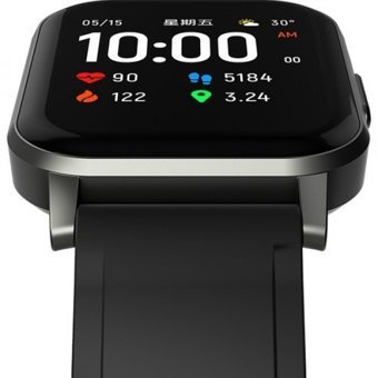 Haylou Smart Watch 2 (LS02) Su Geçirmez 48 mm Silikon Kordon Kare Unisex Akıllı Saat Siyah