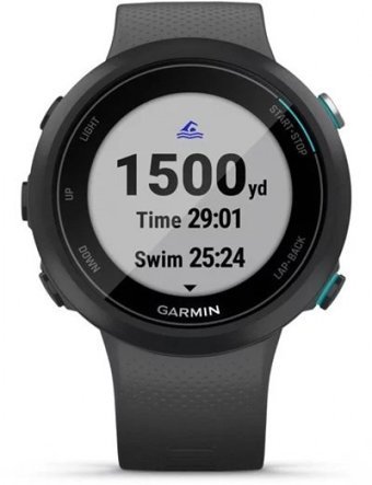 Garmin Swim 2 Su Geçirmez 42 mm Silikon Kordon Daire Unisex Akıllı Saat Siyah