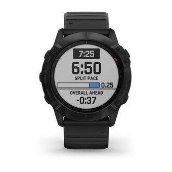 Garmin Fenix 6X Pro (010-02157-00) Su Geçirmez 51 mm Silikon Kordon Daire Unisex Akıllı Saat Siyah