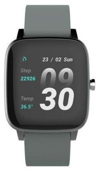 Bix Watch+ (SW-02) Su Geçirmez 40.9 mm Silikon Kordon Kare Unisex Akıllı Saat Yeşil