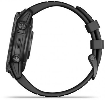 Garmin Epix Pro (Gen 2) Standart (010-02803-01) Su Geçirmez 47 mm Silikon Kordon Daire Unisex Akıllı Saat Siyah
