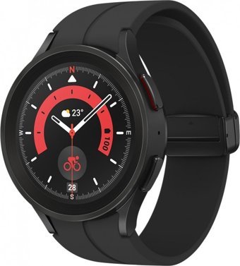 Samsung Galaxy Watch 5 Pro (SM-R920) Android Wear Su Geçirmez 45.4 mm Silikon Kordon Daire Tansiyon Ölçen Unisex Akıllı Saat Siyah