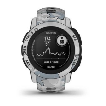 Garmin Instinct 2S Camo (010-02563-03) Su Geçirmez 40 mm Silikon Kordon Daire Unisex Akıllı Saat Gri