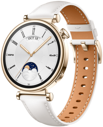 Huawei Watch GT 4 (55020BJB) HarmonyOS Su Geçirmez 41.3 mm Deri Kordon Daire Unisex Akıllı Saat Beyaz