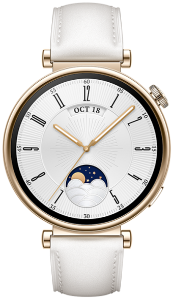 Huawei Watch GT 4 (55020BJB) HarmonyOS Su Geçirmez 41.3 mm Deri Kordon Daire Unisex Akıllı Saat Beyaz
