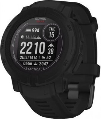 Garmin Instinct 2 Solar Tactical (010-02627-03) Su Geçirmez 45 mm Silikon Kordon Daire Unisex Akıllı Saat Siyah