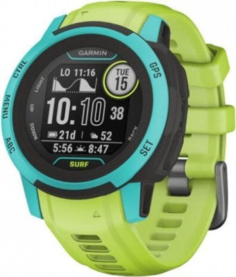 Garmin Instinct 2S Surf (010-02563-02) Su Geçirmez 40 mm Silikon Kordon Daire Unisex Akıllı Saat Yeşil
