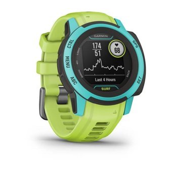 Garmin Instinct 2S Surf (010-02563-02) Su Geçirmez 40 mm Silikon Kordon Daire Unisex Akıllı Saat Yeşil