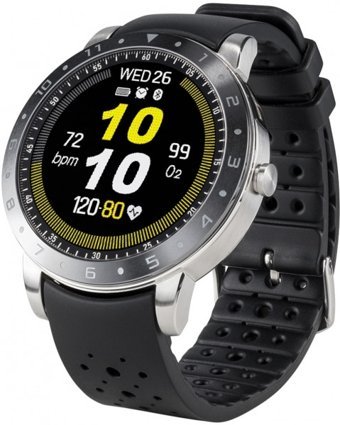 Asus VivoWatch 5 (HC-B05) Su Geçirmez 53.5 mm Deri Silikon Kordon Daire Unisex Akıllı Saat Siyah