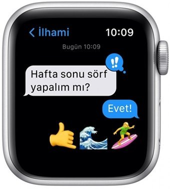 Apple Watch SE Apple Uyumlu WatchOS Su Geçirmez 40 mm Silikon Kordon Kare Unisex Akıllı Saat Mavi