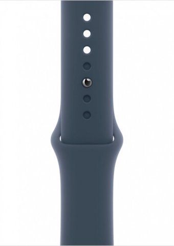 Apple Watch Series 9 Apple Uyumlu WatchOS Su Geçirmez 45 mm Fluoro Elastomer Kauçuk Kordon Kare Unisex Akıllı Saat Mavi