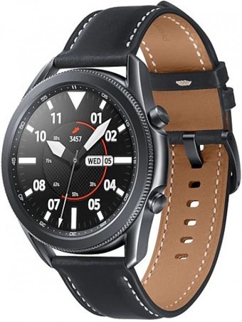 Samsung Galaxy Watch 3 (SM-R840) Tizen Su Geçirmez 46.2 mm Deri Kordon Daire Tansiyon Ölçen Unisex Akıllı Saat Siyah