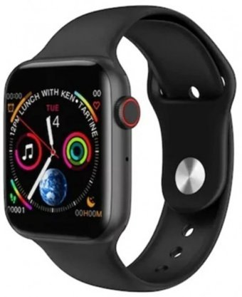 Everest T500 Silikon Kordon Kare Unisex Akıllı Saat Siyah