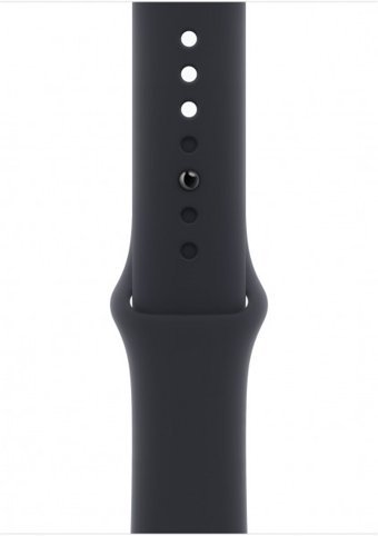 Apple Watch Series 9 Cellular Apple Uyumlu WatchOS Su Geçirmez 45 mm Fluoro Elastomer Kauçuk Kordon Kare Unisex Sim Kartlı Akıllı Saat Siyah