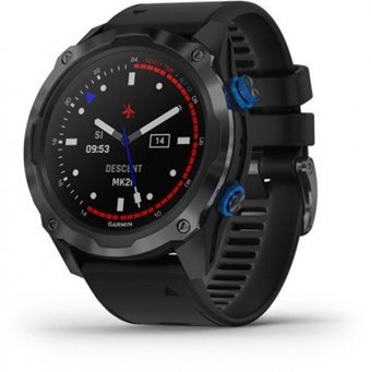 Garmin Descent Mk2i (010-02132-01) Su Geçirmez 52 mm Silikon Kordon Daire Unisex Akıllı Saat Siyah