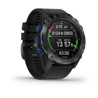 Garmin Descent Mk2i (010-02132-01) Su Geçirmez 52 mm Silikon Kordon Daire Unisex Akıllı Saat Siyah