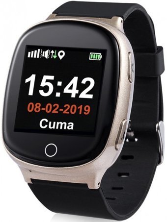 Tsmart Twatch S03 Kordon Kare Unisex Sim Kartlı Akıllı Saat Siyah