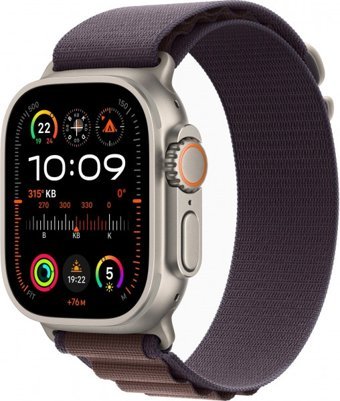 Apple Watch Ultra 2 Apple Uyumlu WatchOS Su Geçirmez 49 mm Örgü Kordon Kare Unisex Sim Kartlı Akıllı Saat Mor