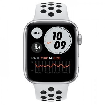 Apple Watch Nike SE Cellular Apple Uyumlu WatchOS Su Geçirmez 44 mm Silikon Kordon Kare Unisex Sim Kartlı Akıllı Saat Beyaz