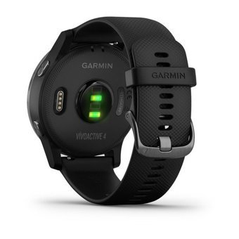 Garmin Vivoactive 4 Su Geçirmez 45.1 mm Silikon Kordon Daire Unisex Akıllı Saat Siyah