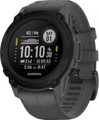 Garmin Descent G1 Su Geçirmez 45.5 mm Silikon Kordon Daire Unisex Akıllı Saat Gri