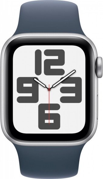Apple Watch SE 2 2023 Apple Uyumlu WatchOS Su Geçirmez 40 mm Silikon Kordon Kare Unisex Akıllı Saat Mavi